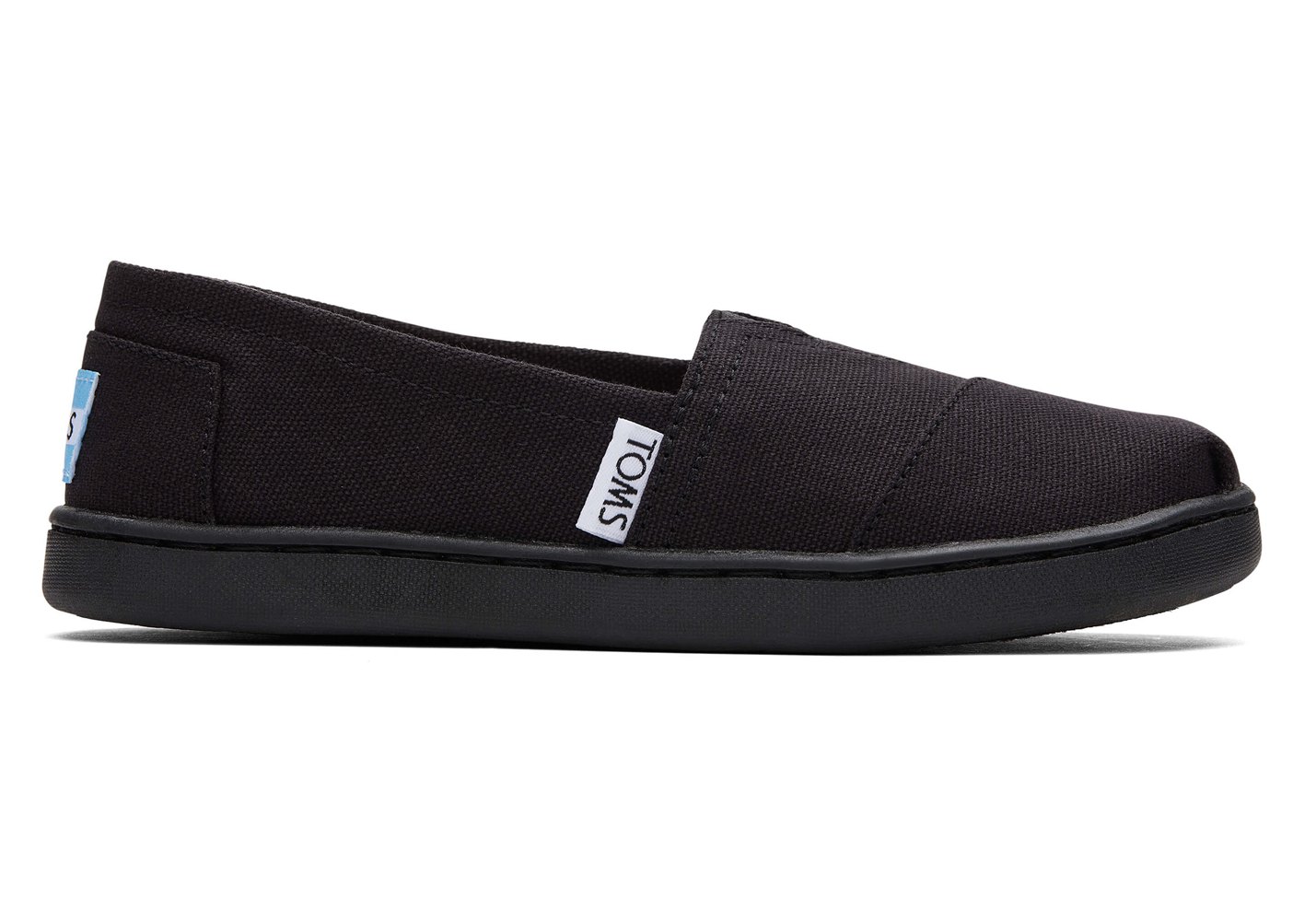 Toms Espadryle Dziecięce Czarne - Alpargata Youth Płócienne - 37XKWTREF